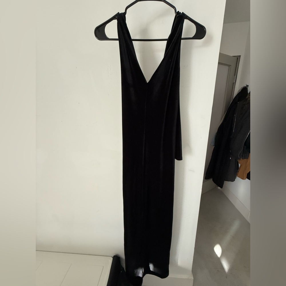 Vintage Georgiou Black Velvet Maxi Dress